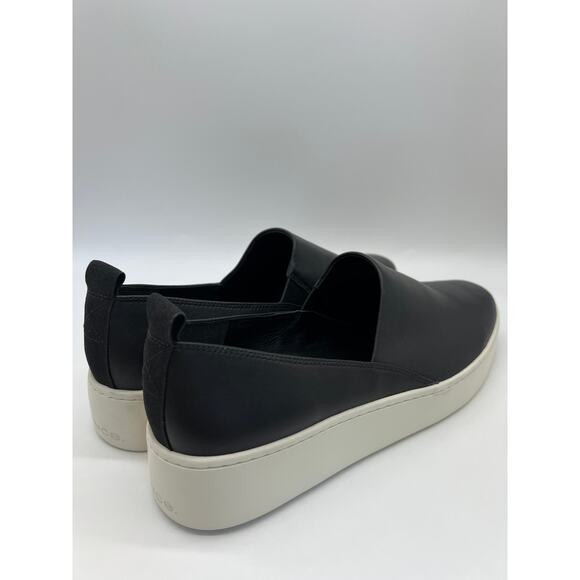 Vince Saxon Napa Leather Slip-On Sneakers Black Women's Size 9.5M - Picture 8 of 12